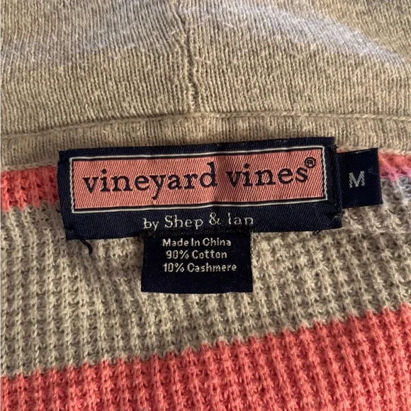 Vineyard Vines Striped Full Zip Up Hoodie Size M - Picture 7 of 8